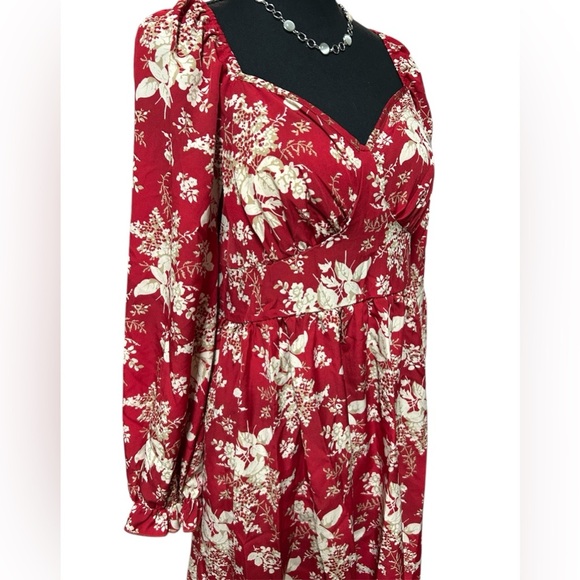 Floral Red Dress, SHEIN Curve, size 0XL, NWOT - Picture 3 of 4